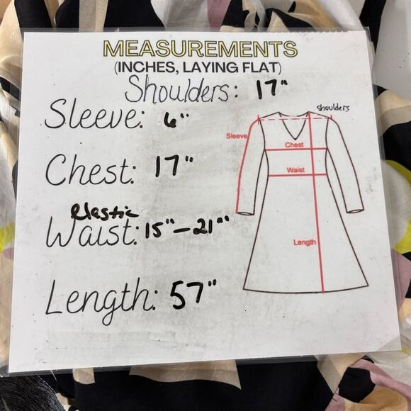 Nine West Cream & Black Floral Asían Print Maxi Dress L Milkmaid Prairie‎ Boho - Picture 4 of 14